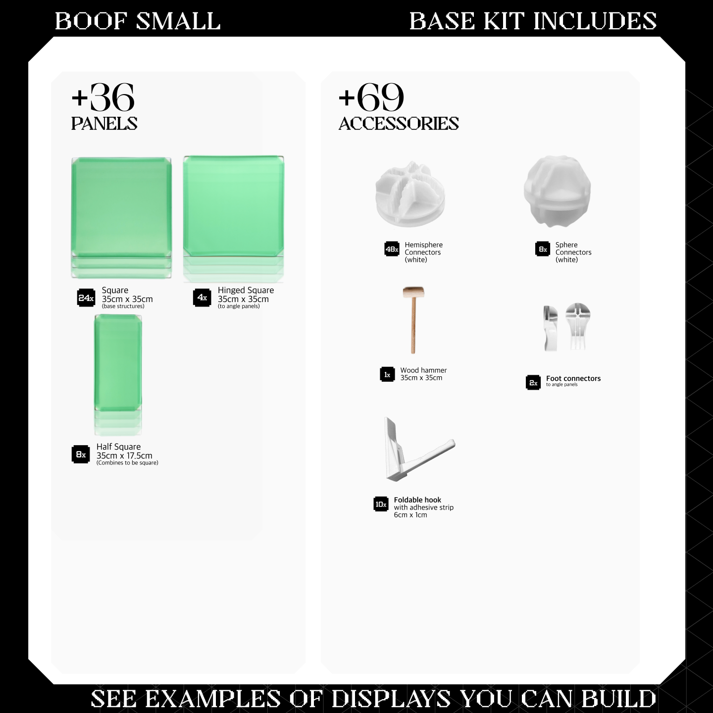 BOOF Small - Modular Cube Artist Table Setup Kit