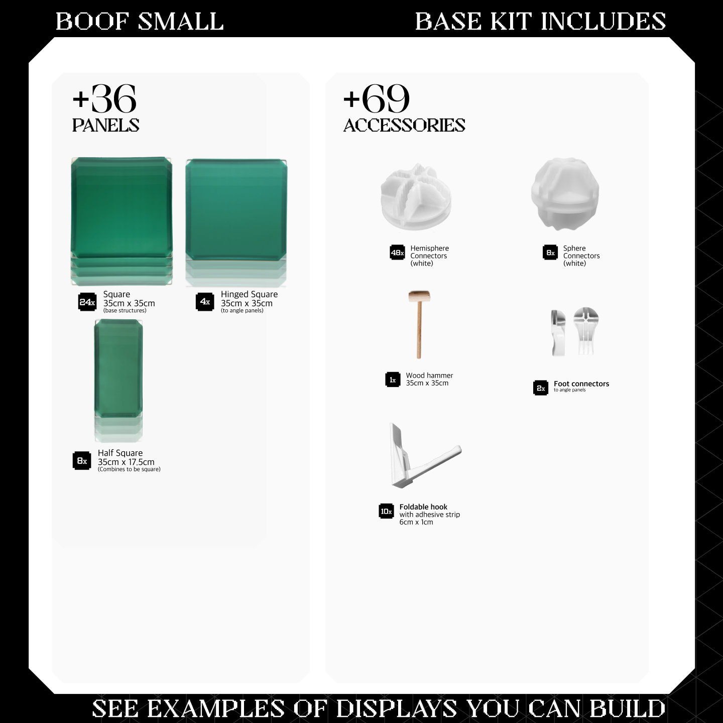 BOOF Small - Modular Cube Artist Table Setup Kit