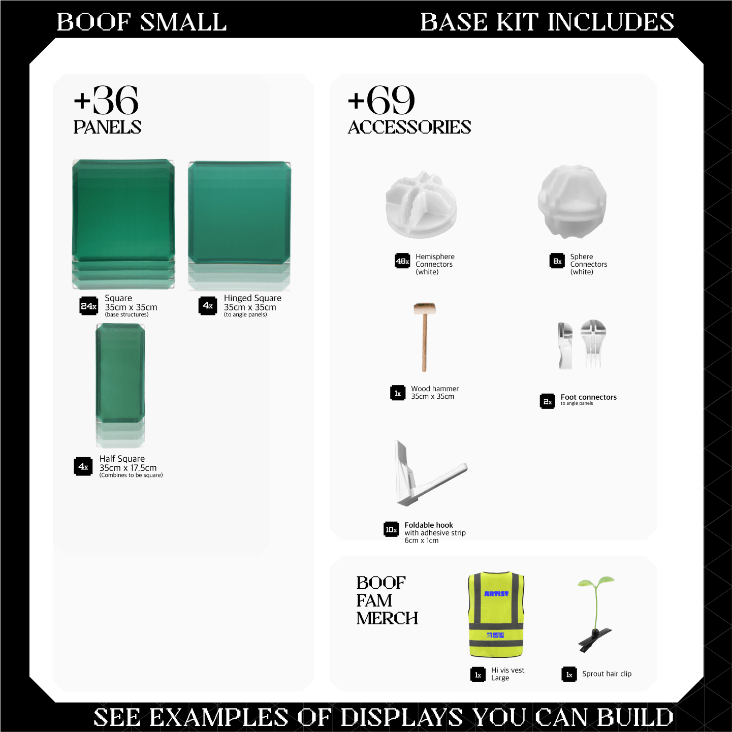 BOOF Small - Modular Cube Artist Table Setup Kit