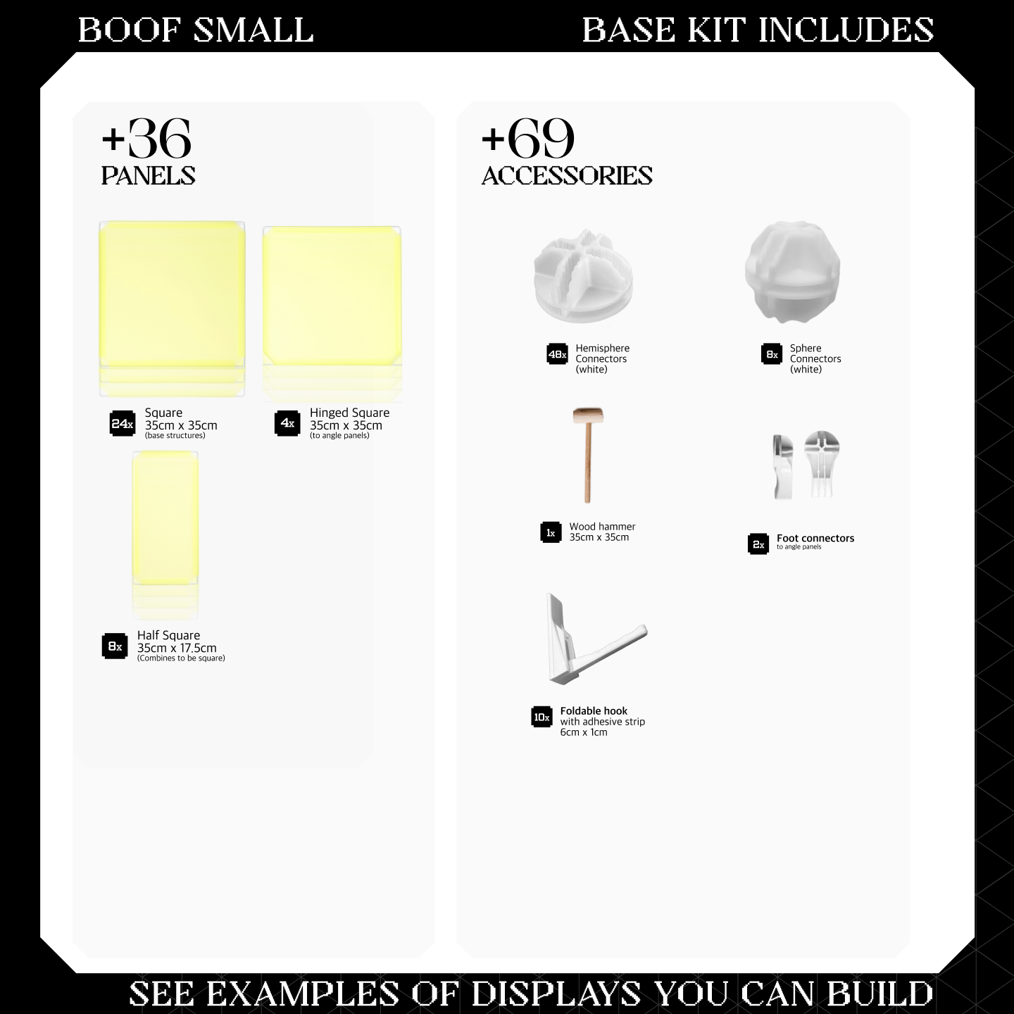 BOOF Small - Modular Cube Artist Table Setup Kit