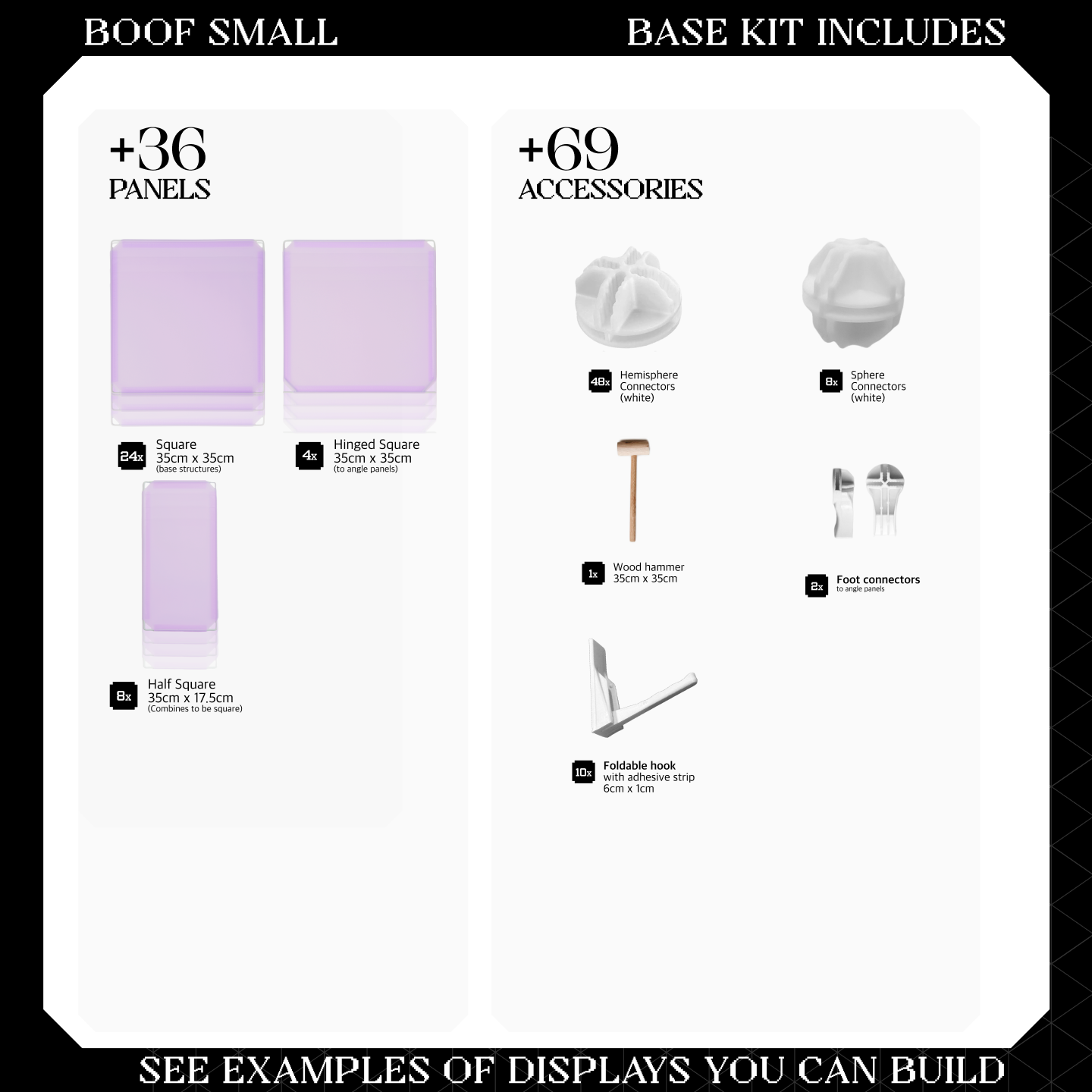 BOOF Small - Modular Cube Artist Table Setup Kit