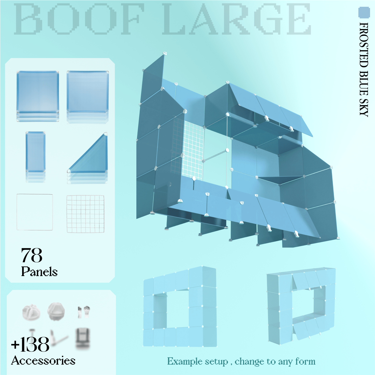 BOOF Large - Modular Cube Artist Table Setup