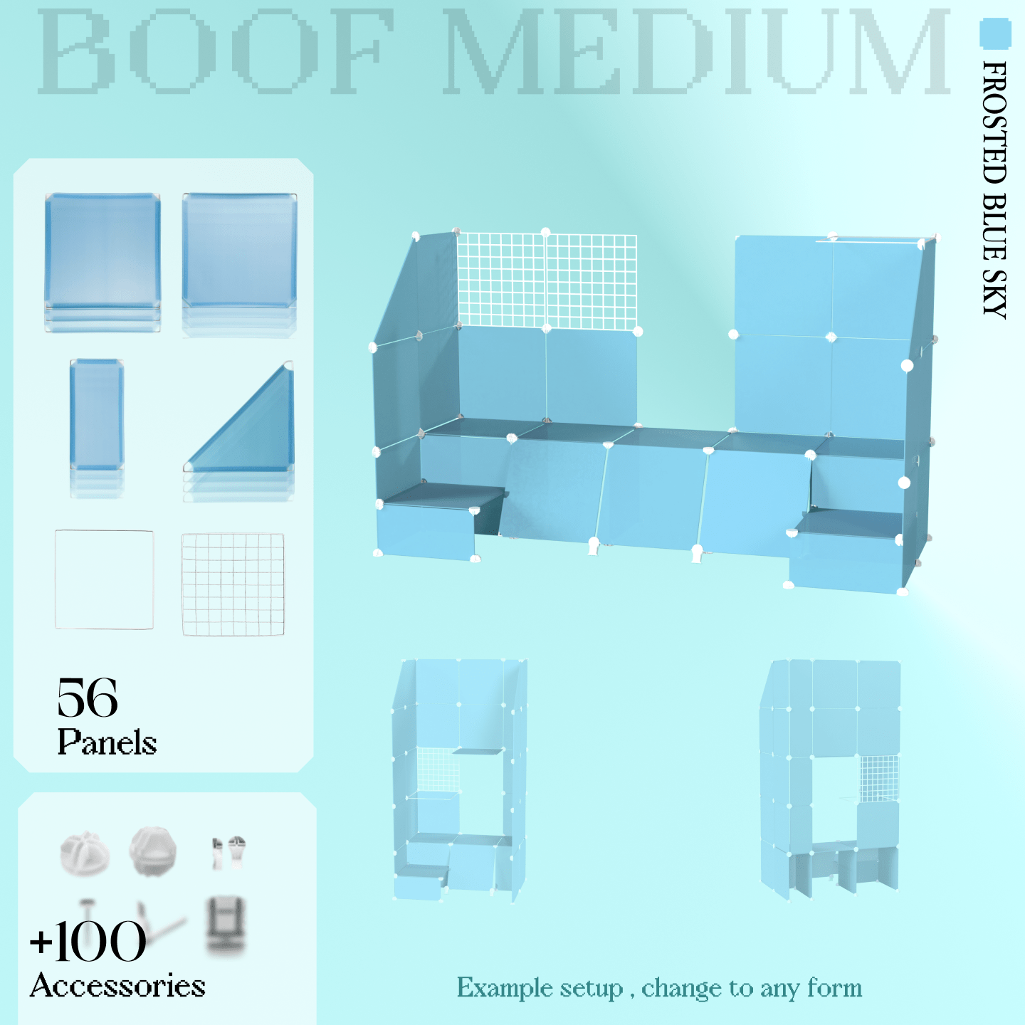BOOF Medium - Modular Cube Artist Table Setup