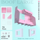 BOOF Large - Modular Cube Artist Table Setup
