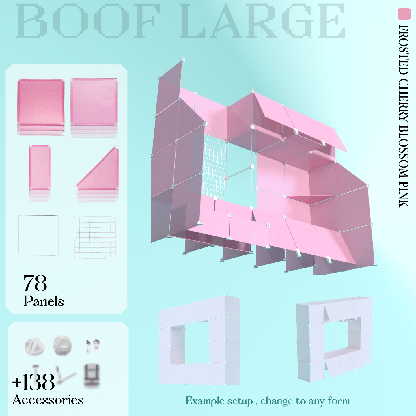 BOOF Large - Modular Cube Artist Table Setup