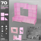Artistbooths Artist Booth Frosted Cherry Blossom Pink (PMS 2562C) 70 Modular Multi Shape Panel & Connector Kit - Artist Booth Table Setup