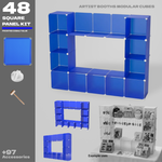 BOOF Medium - Modular Cube Artist Table Setup Kit - Artistbooths