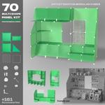 Unleash endless creative possibilities with this green building set! Featuring 78 clear panels and 138 accessories, it's perfect for artists crafting the ultimate convention display. Showcase your prints, charms, pins, or any merch with freedom! Clear panels make your products shine, while accessories let you customize your unique layout. Lightweight, portable, and a breeze to assemble – take your booth to the next level!