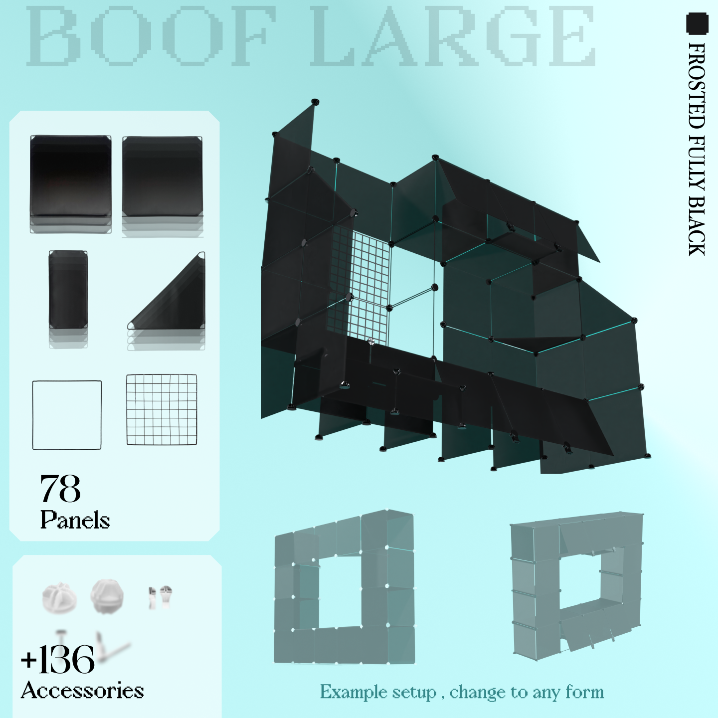 BOOF Large - Modular Cube Artist Table Setup Kit