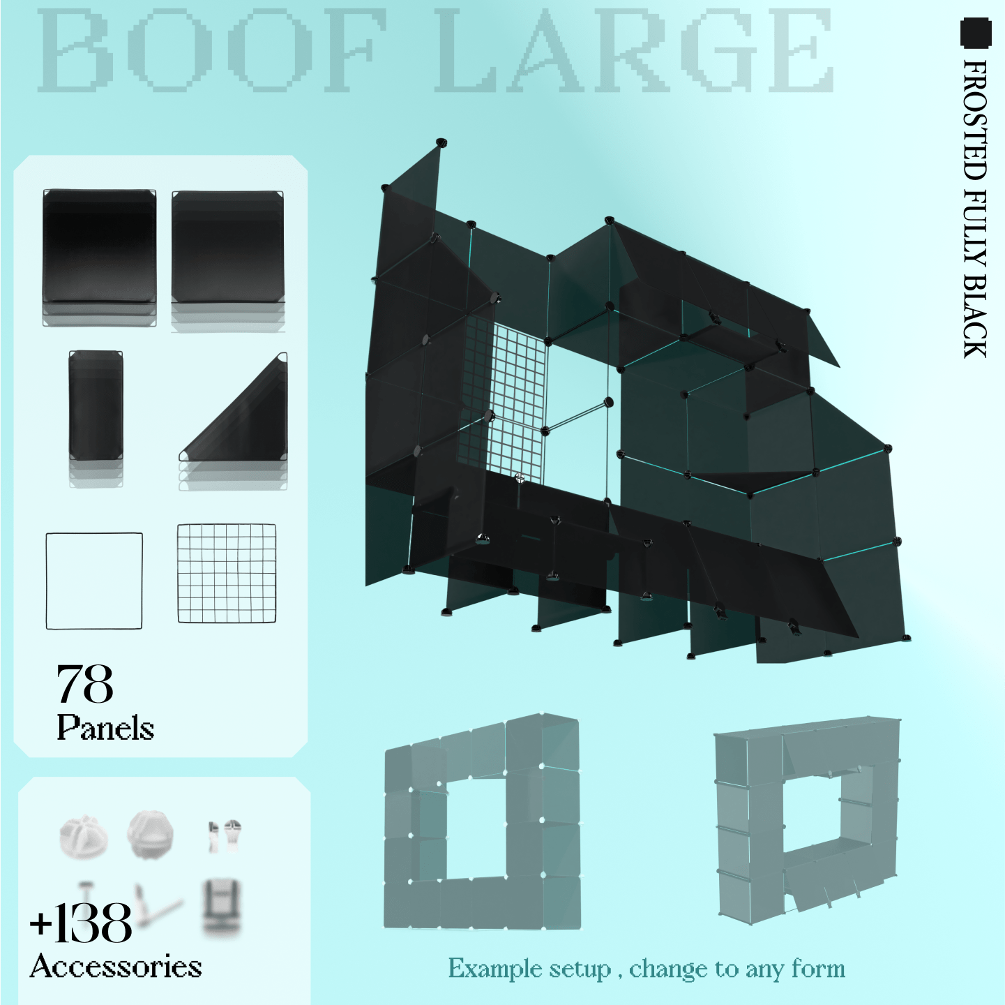 BOOF Large - Modular Cube Artist Table Setup