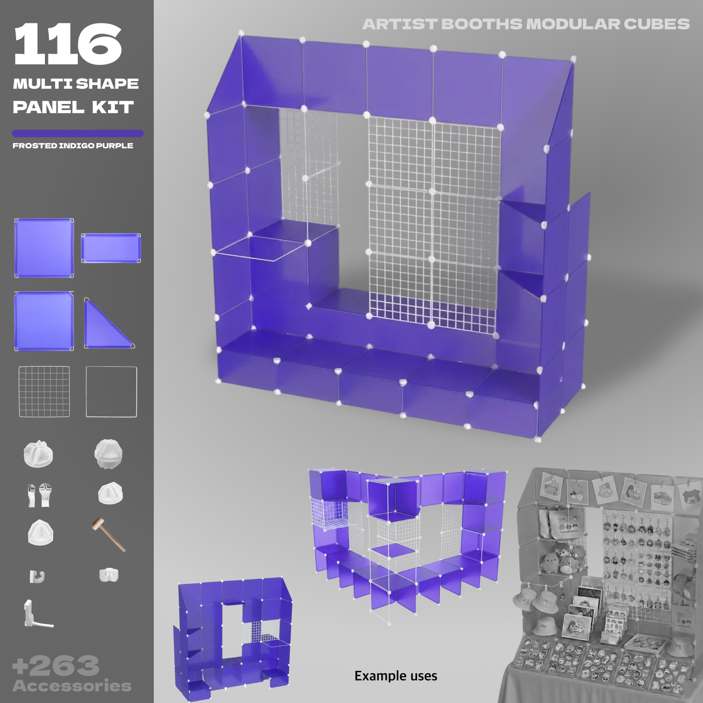 BOOF Extra Large - Modular Cube Artist Table Setup - Artistbooths