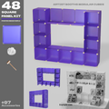 Artistbooths Artist Booth Frosted Indigo Purple (PMS 2098 C) 48 Modular Square Panel & Connector Kit - Artist Booth Table Setup
