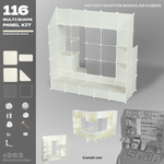 BOOF Extra Large - Modular Cube Artist Table Setup - Artistbooths