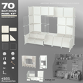 Artistbooths Artist Booth Frosted Ivory White (PMS 7527 C) 70 Modular Multi Shape Panel & Connector Kit - Artist Booth Table Setup