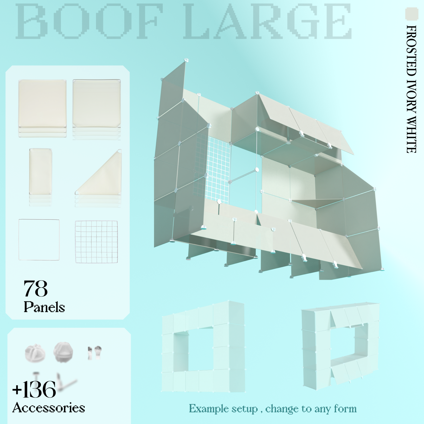 BOOF Large - Modular Cube Artist Table Setup Kit