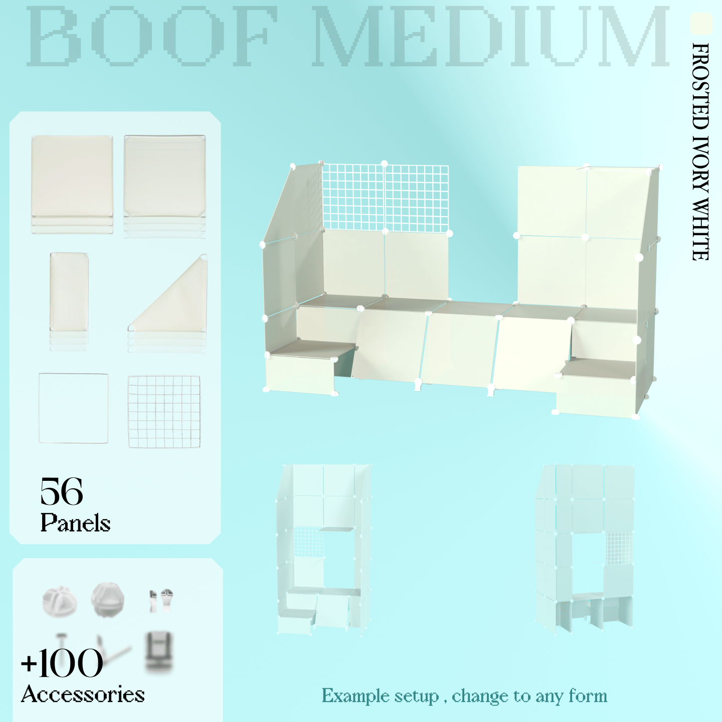 BOOF Medium - Modular Cube Artist Table Setup