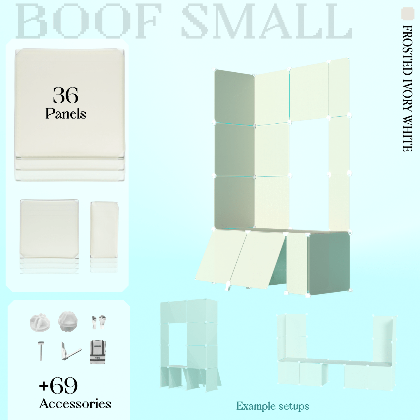 BOOF Small  - Modular Cube Artist Table Setup