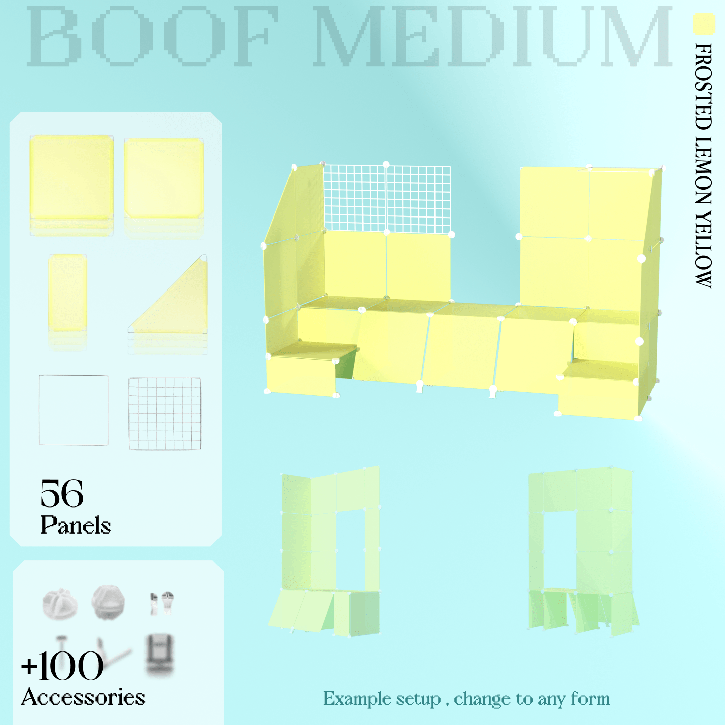 BOOF Medium - Modular Cube Artist Table Setup
