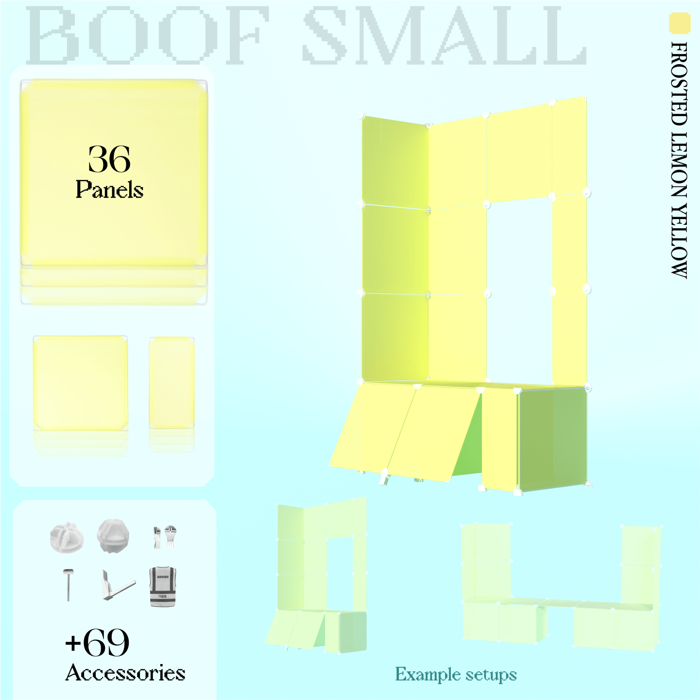 BOOF Small  - Modular Cube Artist Table Setup