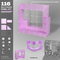 Artistbooths Artist Booth Frosted Lilac Purple (PMS 263 C) 116 Modular Multi Shape Panel & Connector Kit - Artist Booth Table Setup