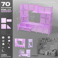 Artistbooths Artist Booth Frosted Lilac Purple (PMS 263 C) 70 Modular Multi Shape Panel & Connector Kit - Artist Booth Table Setup