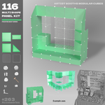 BOOF Extra Large - Modular Cube Artist Table Setup - Artistbooths