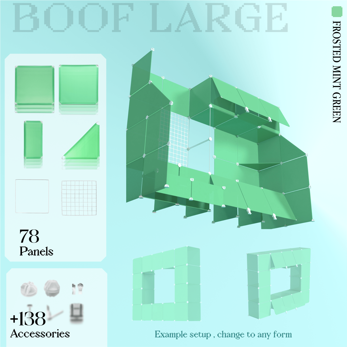 BOOF Large - Modular Cube Artist Table Setup