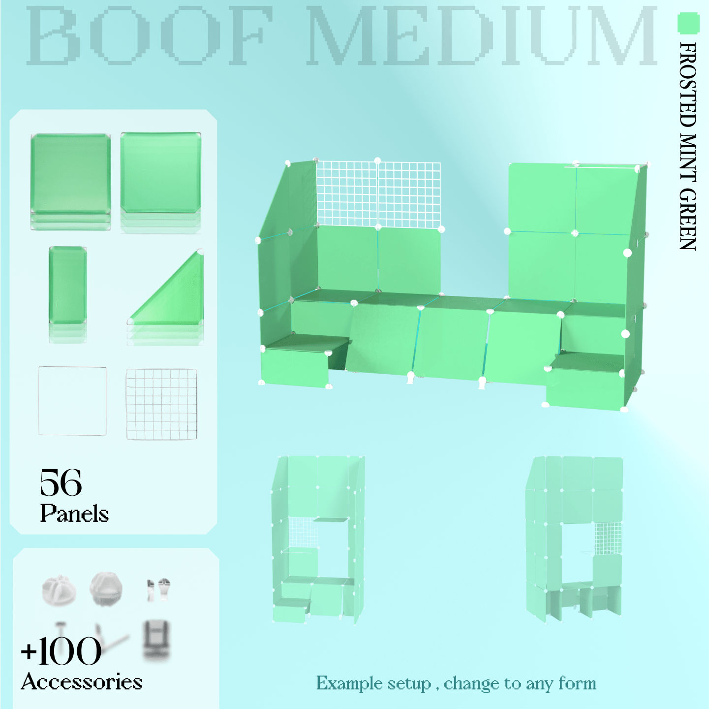 BOOF Medium - Modular Cube Artist Table Setup