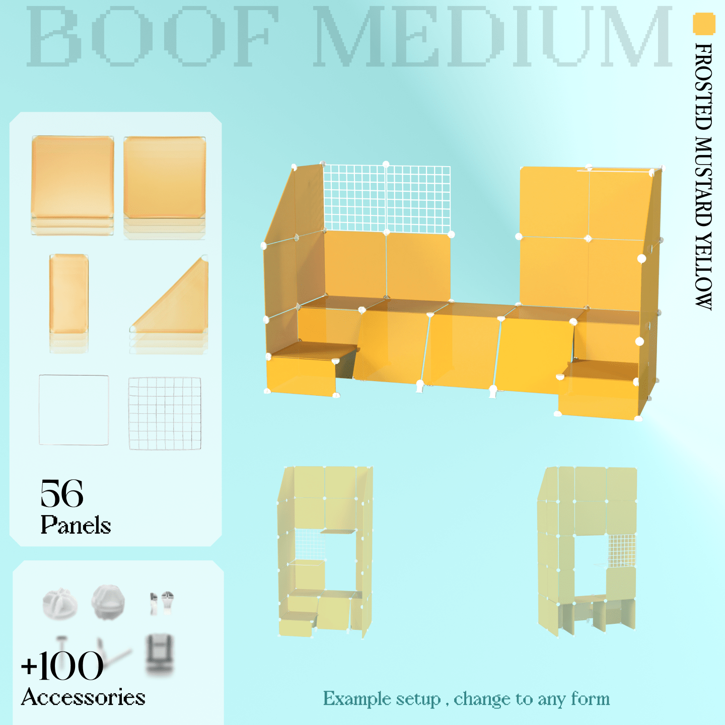 BOOF Medium - Modular Cube Artist Table Setup