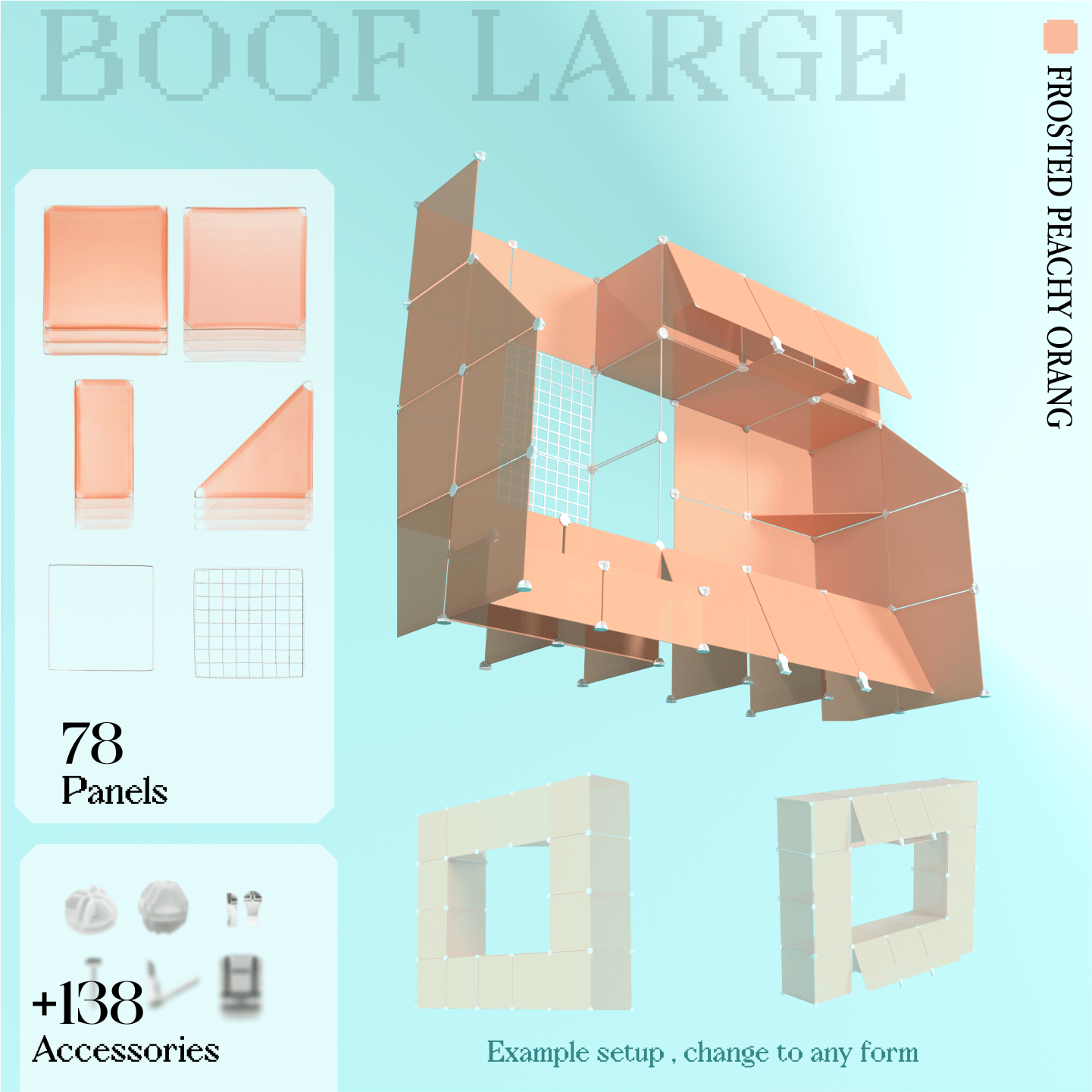 BOOF Large - Modular Cube Artist Table Setup