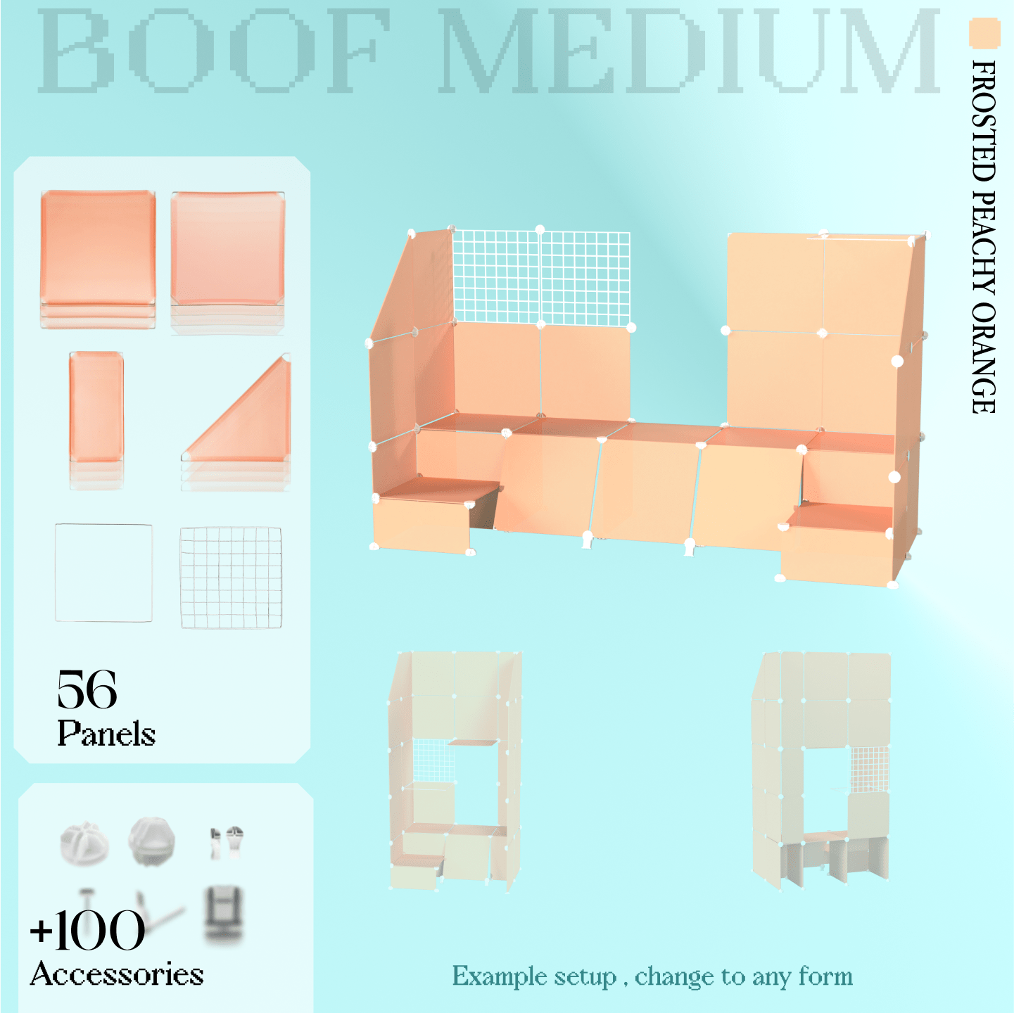 BOOF Medium - Modular Cube Artist Table Setup
