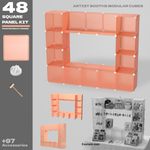 BOOF Medium - Modular Cube Artist Table Setup Kit - Artistbooths