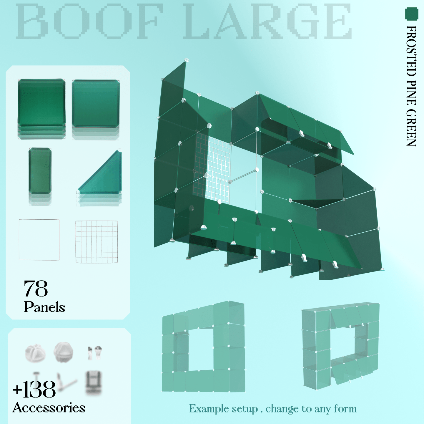 BOOF Large - Modular Cube Artist Table Setup