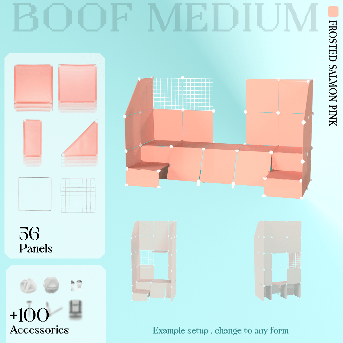 BOOF Medium - Modular Cube Artist Table Setup