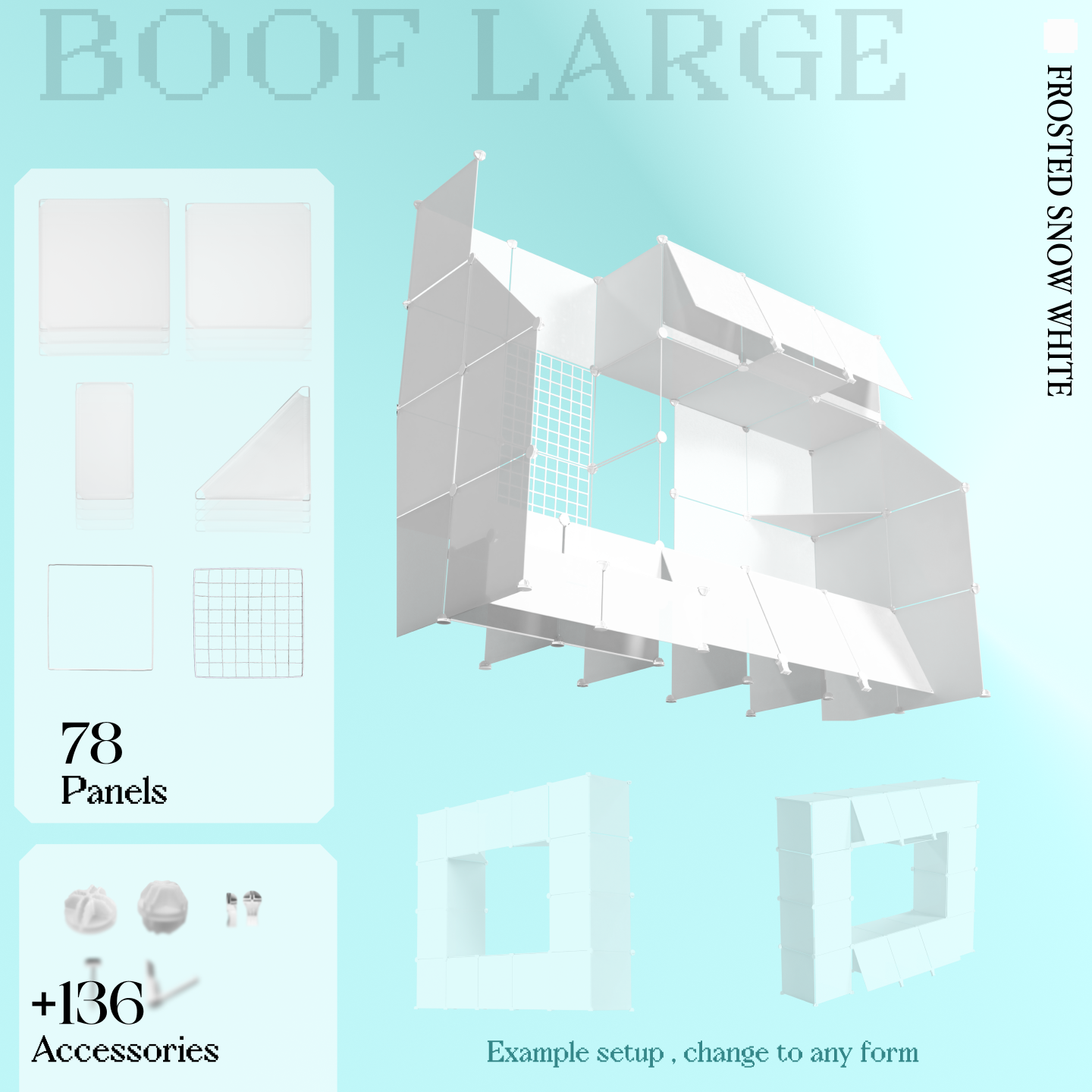 BOOF Large - Modular Cube Artist Table Setup Kit