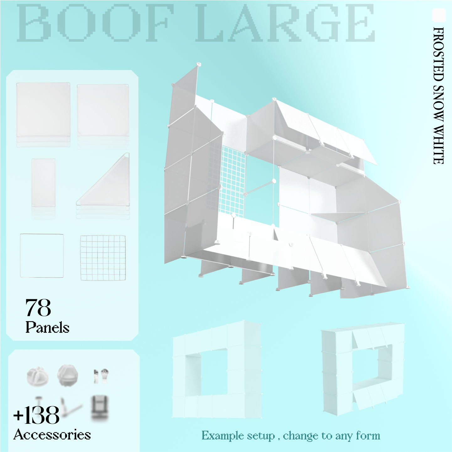 BOOF Large - Modular Cube Artist Table Setup