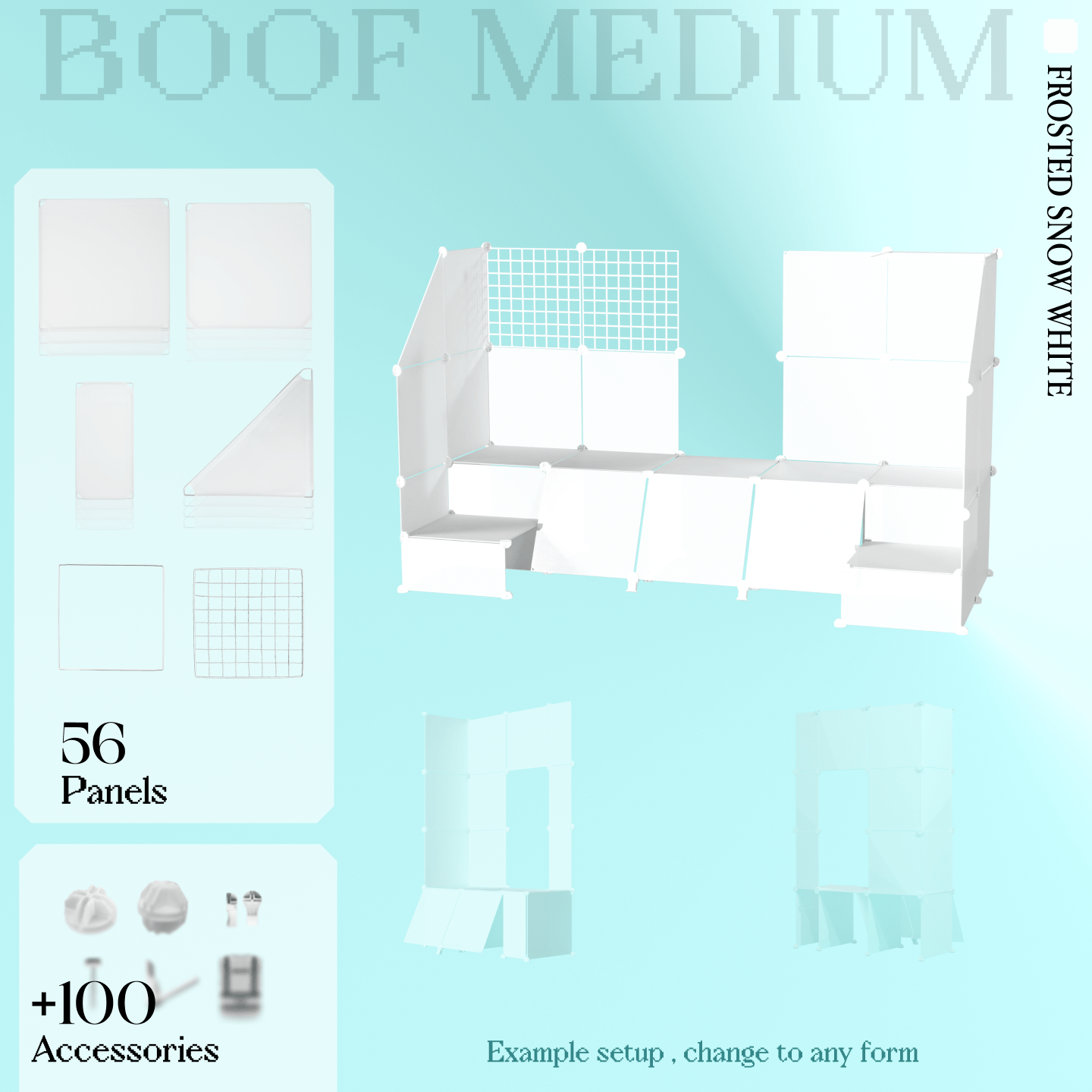 BOOF Medium - Modular Cube Artist Table Setup