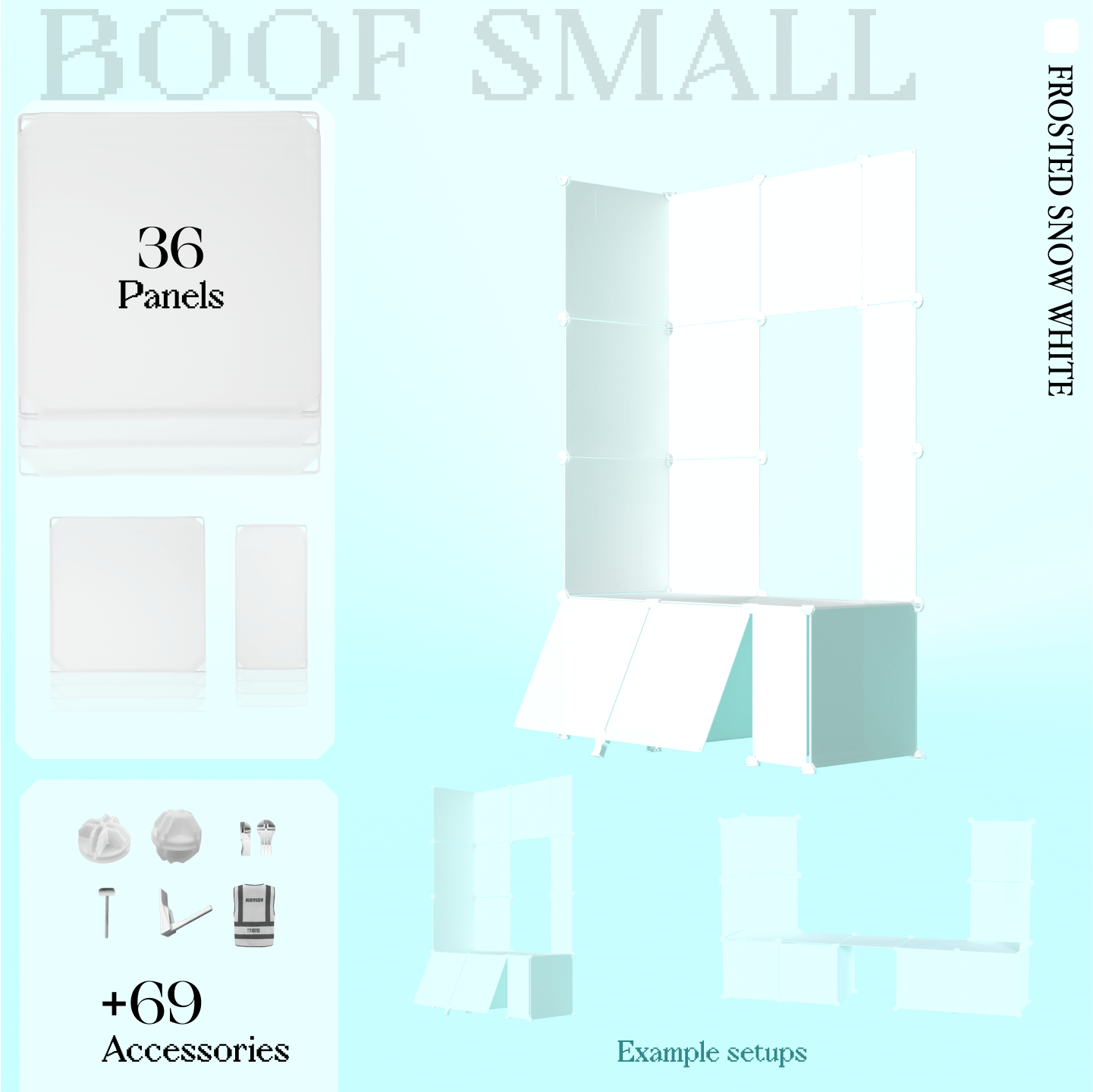 BOOF Small  - Modular Cube Artist Table Setup
