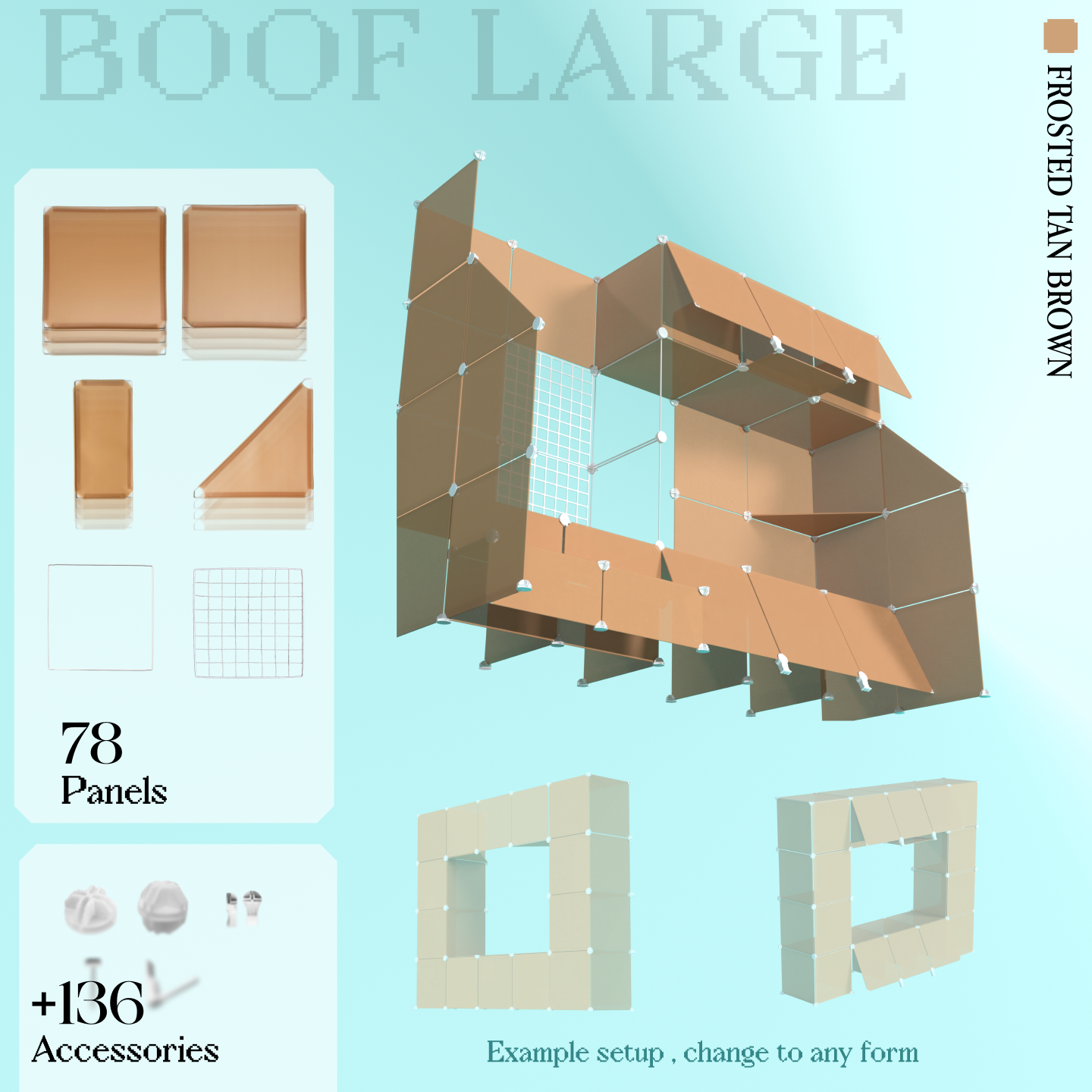 BOOF Large - Modular Cube Artist Table Setup Kit