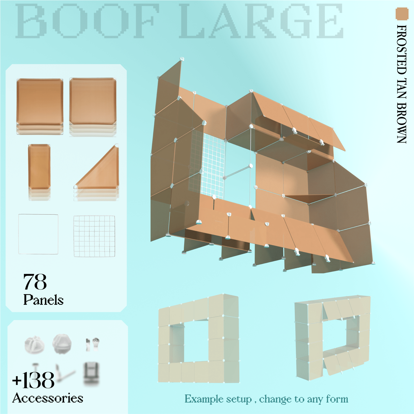 BOOF Large - Modular Cube Artist Table Setup
