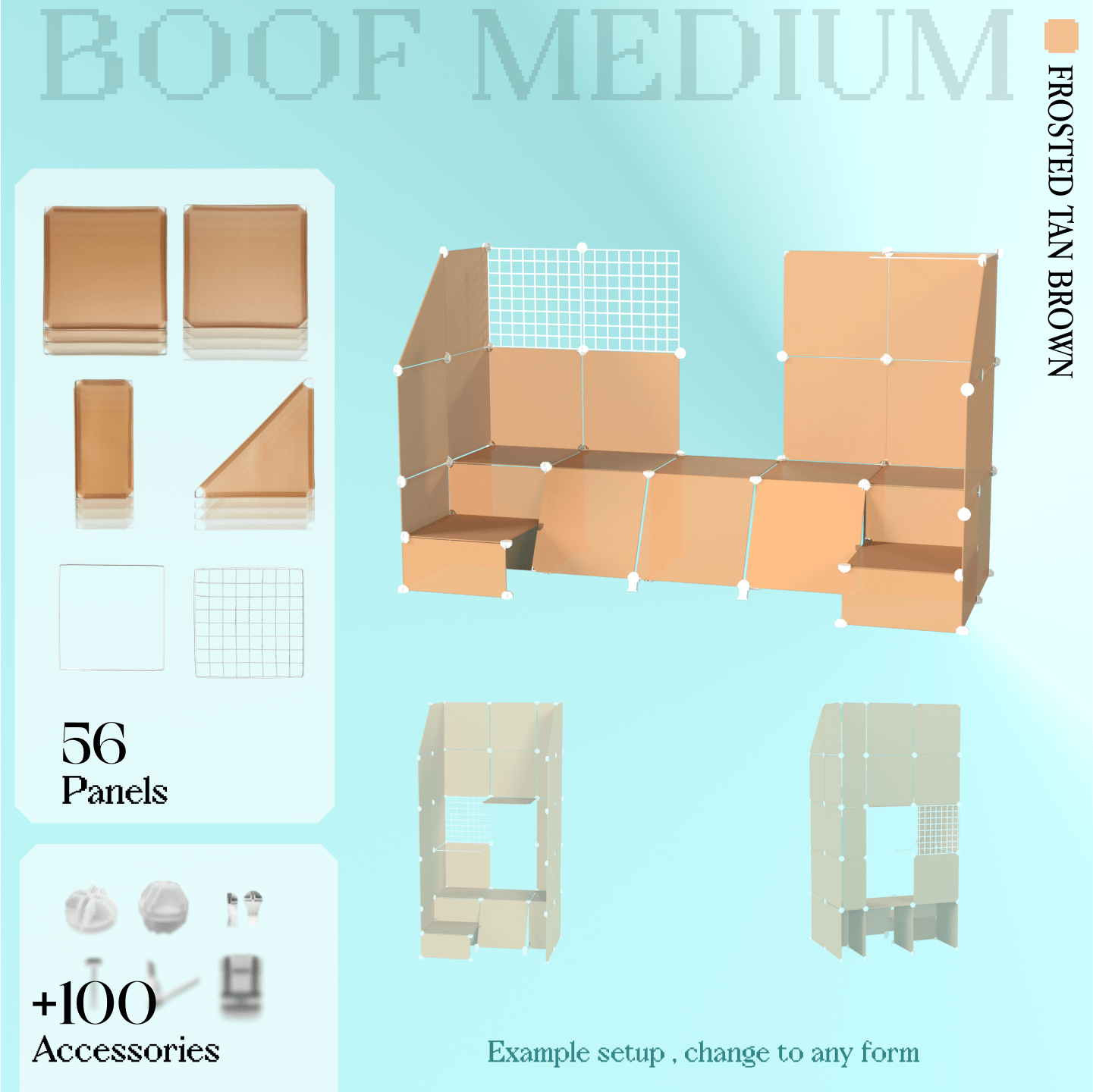 BOOF Medium - Modular Cube Artist Table Setup