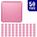 50-pack of Cherry Blossom Pink BOOF panels for modular artist alley and convention booth connector grid display setups.