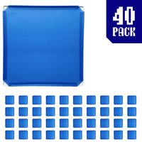 40-pack of Cobalt Blue BOOF panels for modular artist alley and convention booth connector grid display setups.