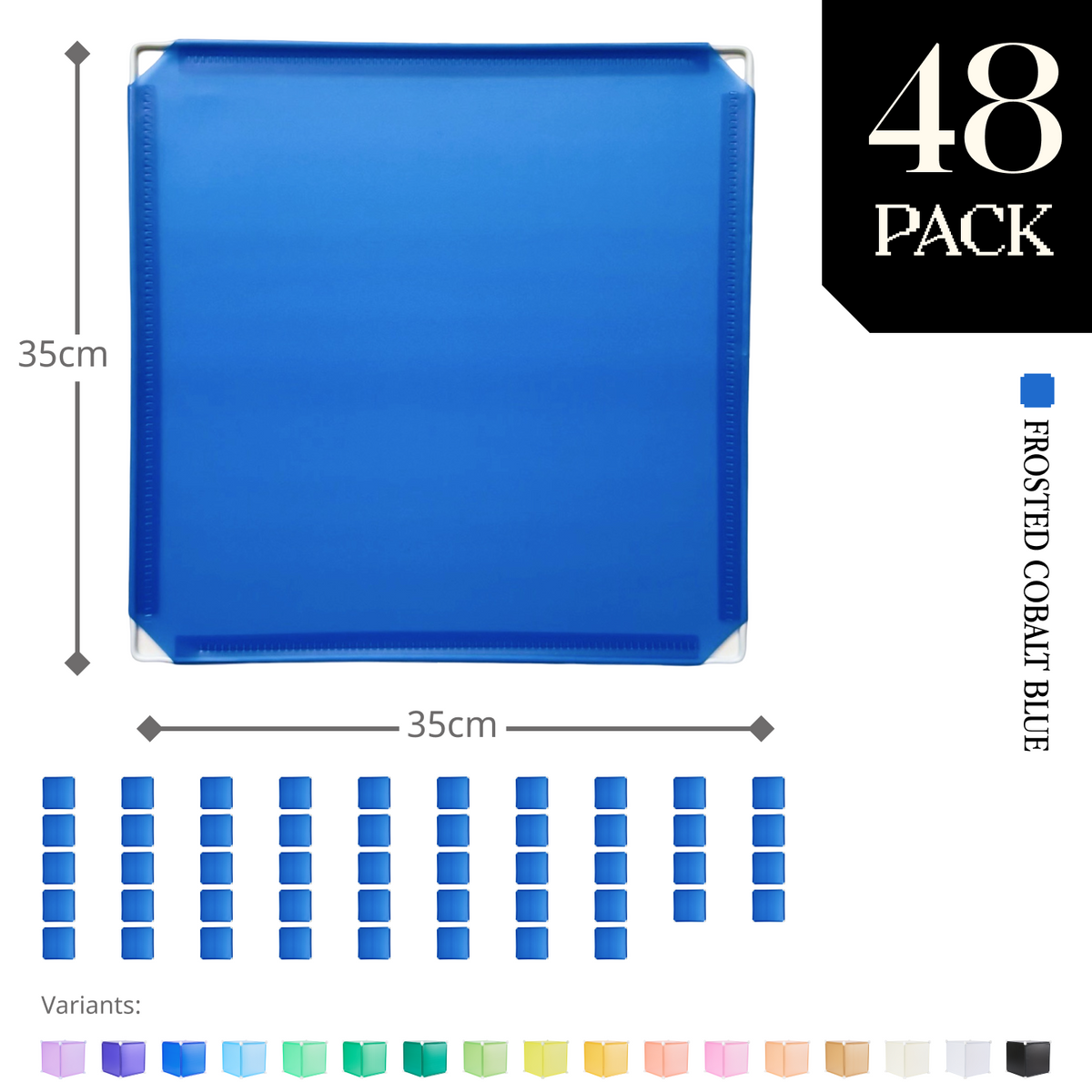 Frosted Cobalt Blue (PMS 2728 C) / 48-pack [40% off]