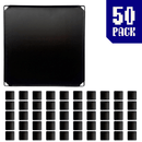 50-pack of Fully Black BOOF panels for modular artist alley and convention booth connector grid display setups.