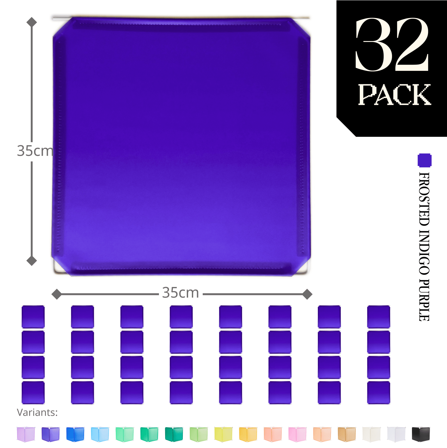 Modular Hinged Square Panel (35x35cm) - BOOF Bulk Pack