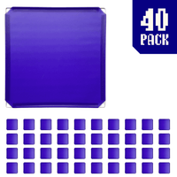 40-pack of Indigo Purple BOOF panels for modular artist alley and convention booth connector grid display setups.