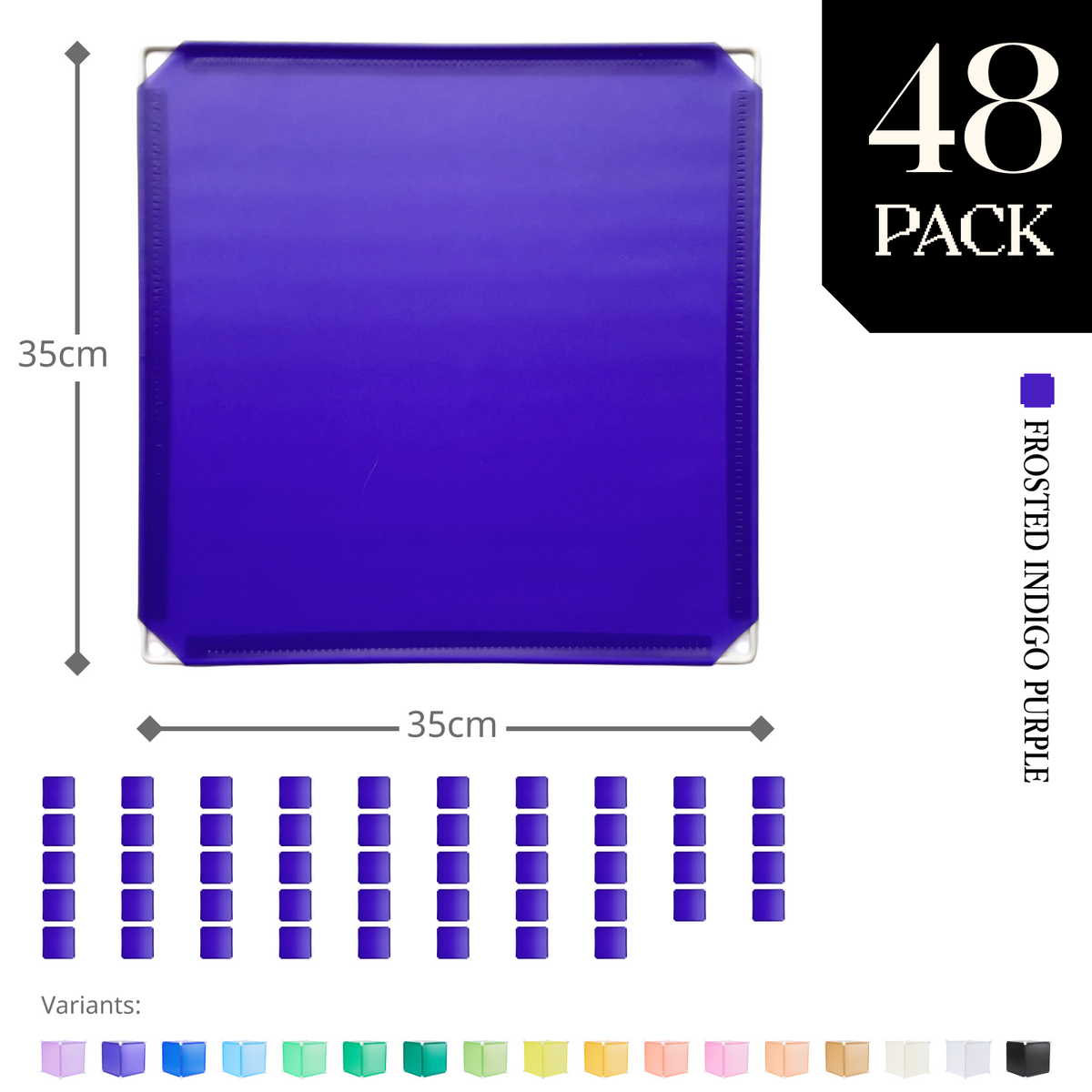 Frosted Indigo Purple (PMS 2098 C) / 48-pack [40% off]
