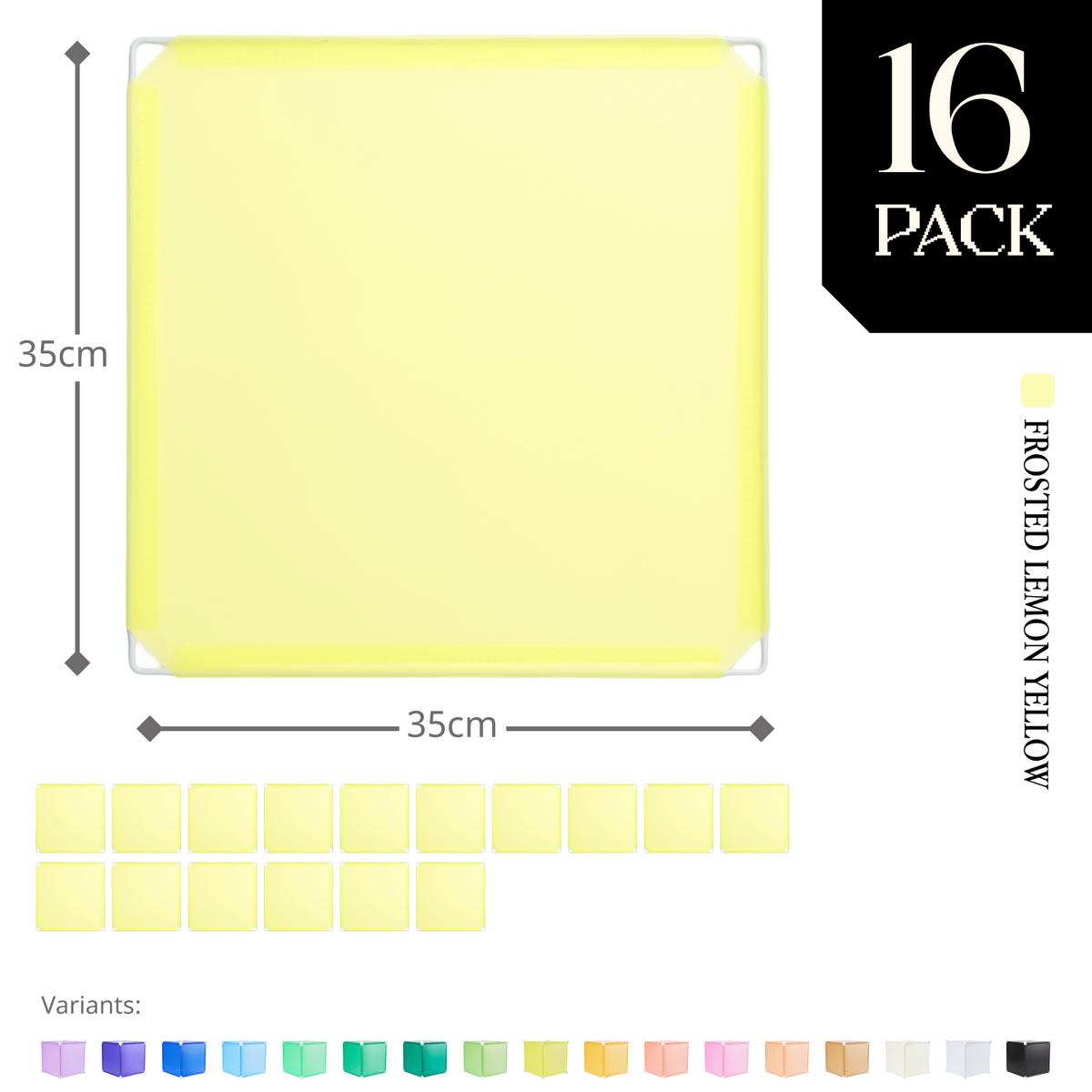 Frosted Lemon Yellow (PMS 7401 C) / 16-pack [10% off]