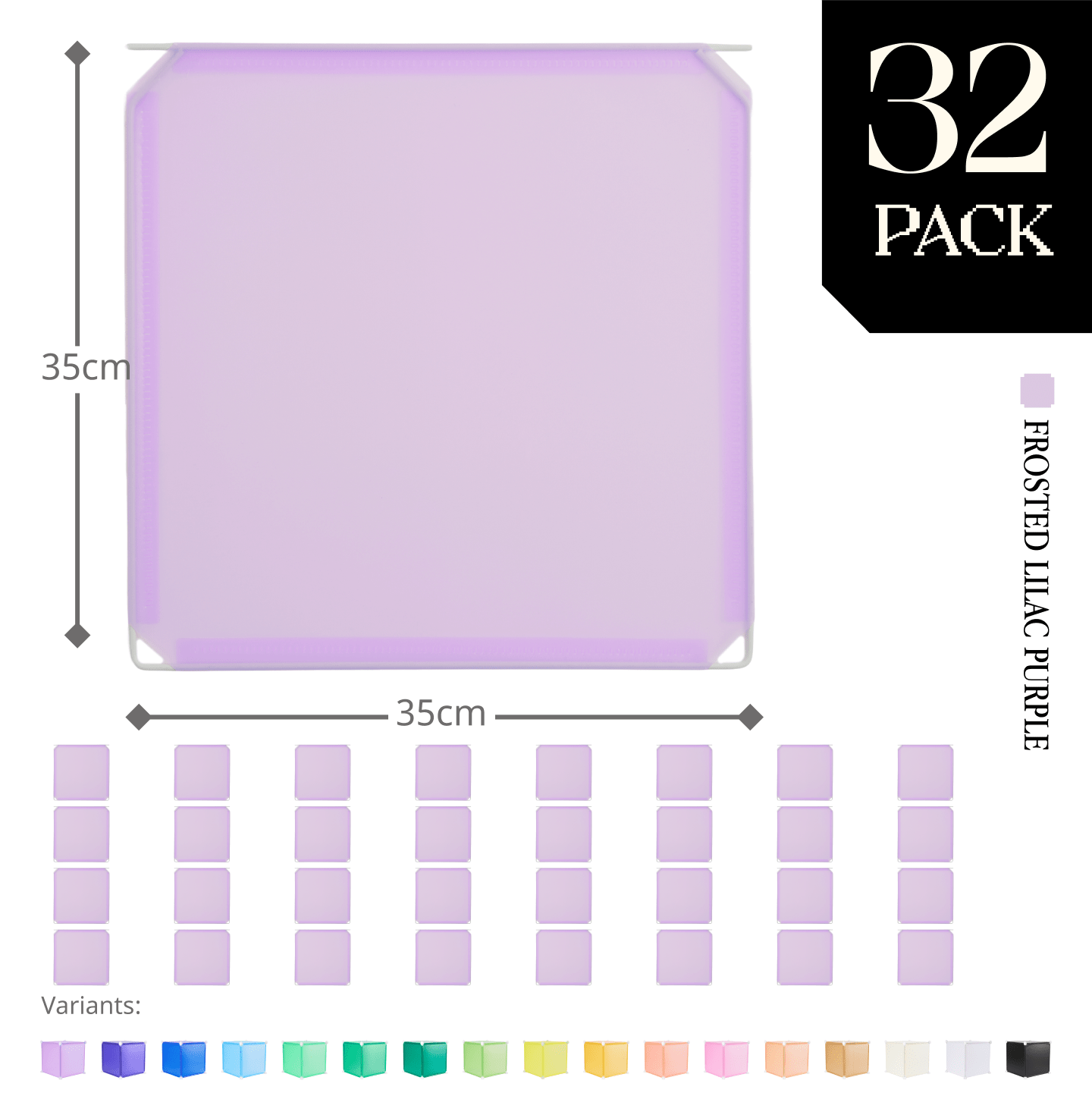 Modular Hinged Square Panel (35x35cm) - BOOF Bulk Pack